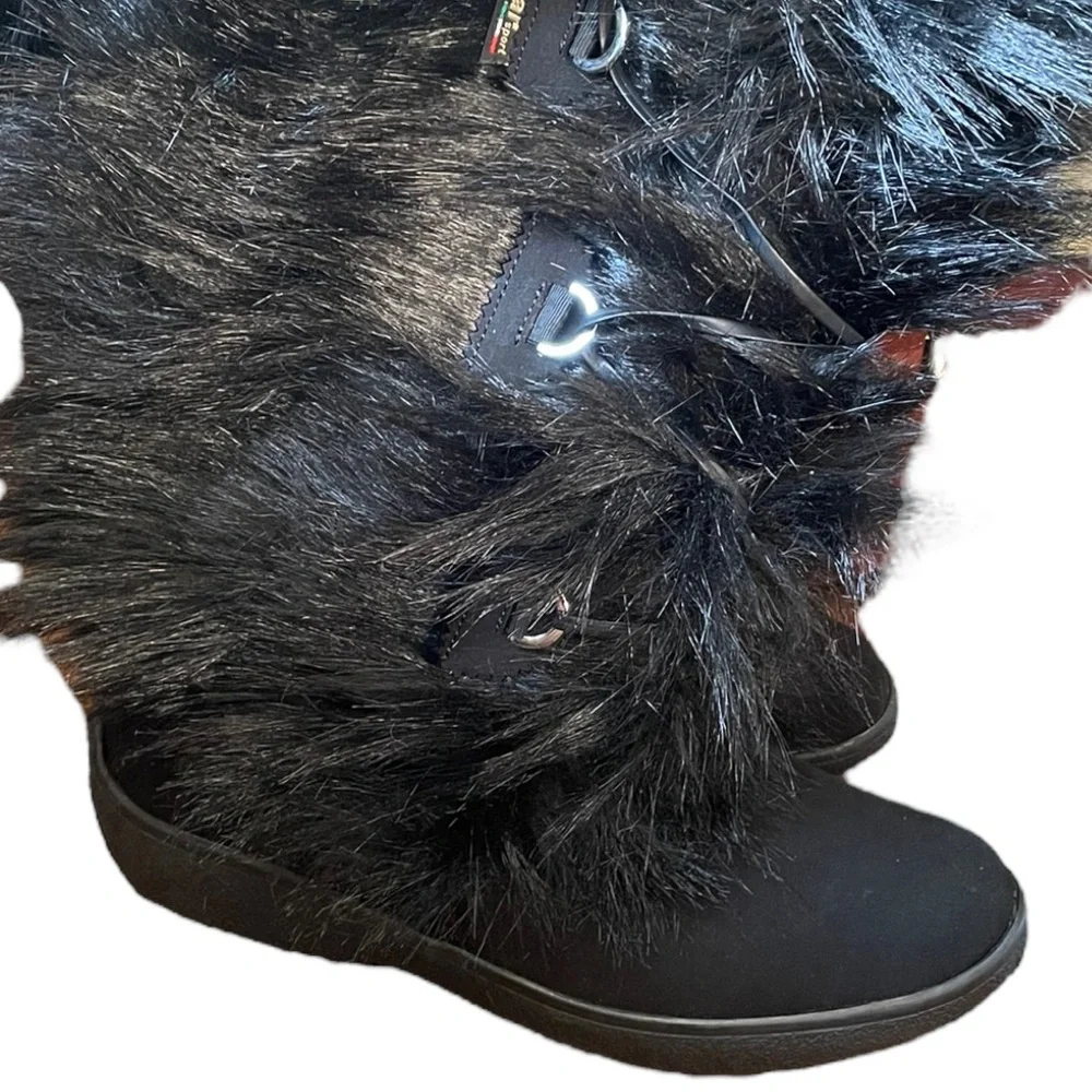 Oscar Sport Faux Fur Boots Julia Apres Ski 37 Black‎